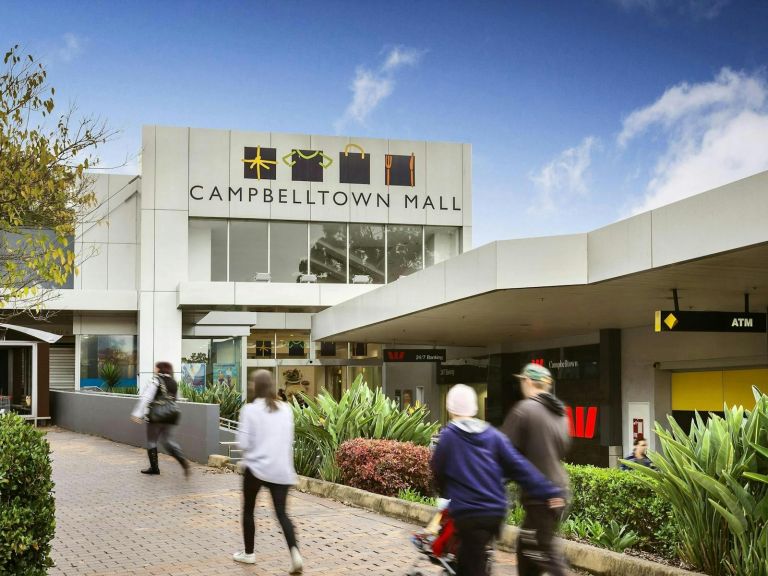 An image of Campbelltown Mall shopping centre entry