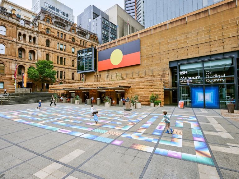 Visitors enjoying PlayScapes at the Museum of Sydney