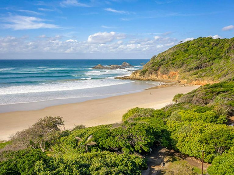 Aerial view of Broken Head in Broken Head Nature Reserve. Photo: John Spencer/DPIE