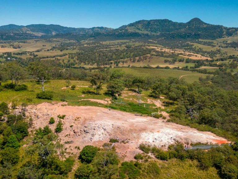 Aerial view of Burning Mountain Nature Reserve coal seam. Credit: John Spencer &copy; DPE