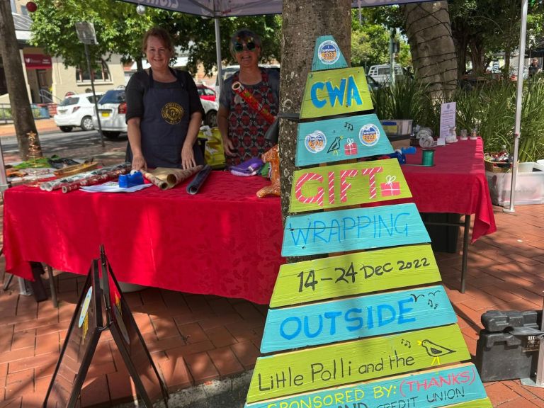 CWA Christmas stall in the Lismore CBD