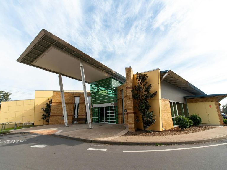 Front view of Singleton Library building