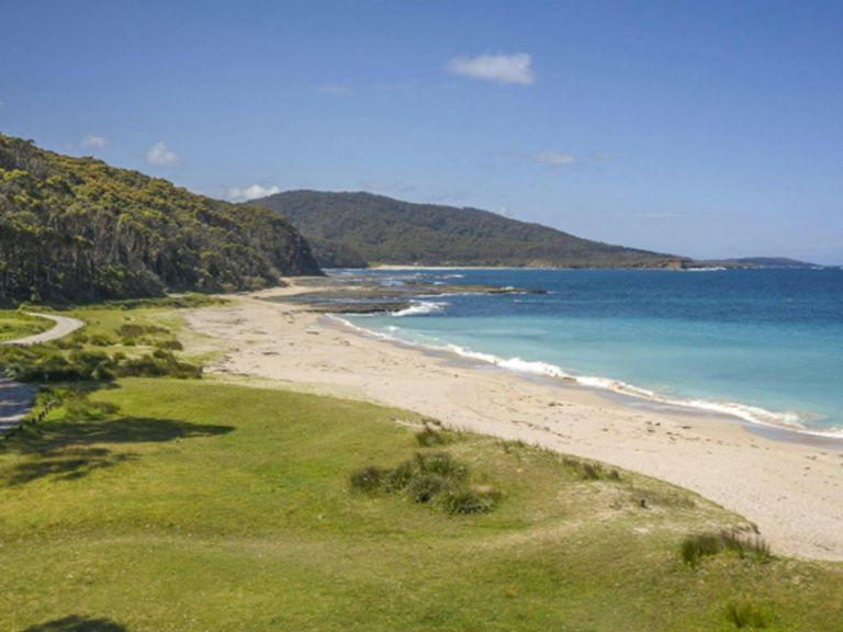 View of the coastline at Depot Beach, Murramarang National Park. Photo credit: John Spencer &copy;