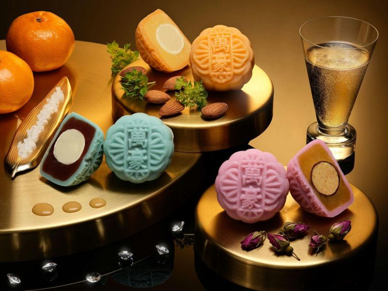 colourful mooncakes