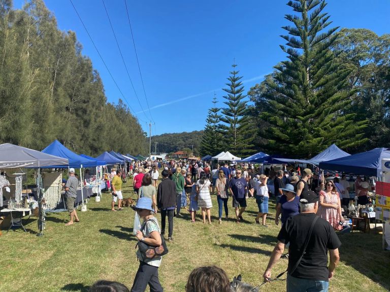 Scene of crowds roaming among 2021 Spring Fair stalls.