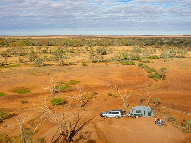 The red dirt of Mount Wood campground in Sturt National Park. Photo: John Spencer/DPIE