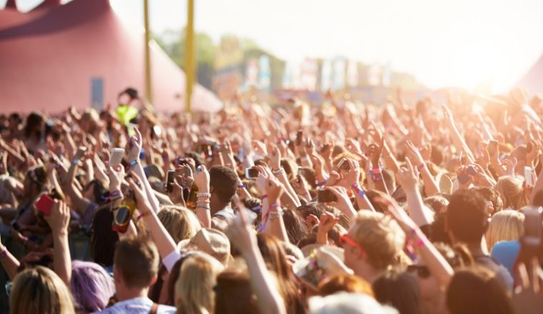 Crowd at music festival