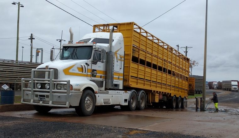 Truck being washed in Dubbo