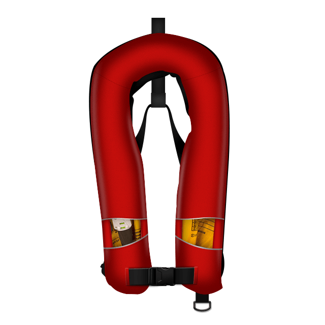 An image of an Auto inflatable power boating lifejacket level 150+ example 1