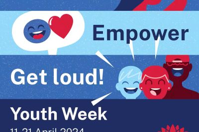 Youth week social tile express empower get loud